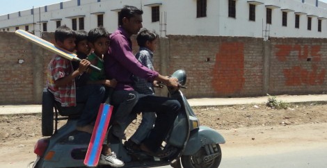 1 Family on Motorcycle